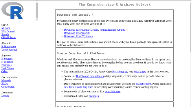 CRAN home page